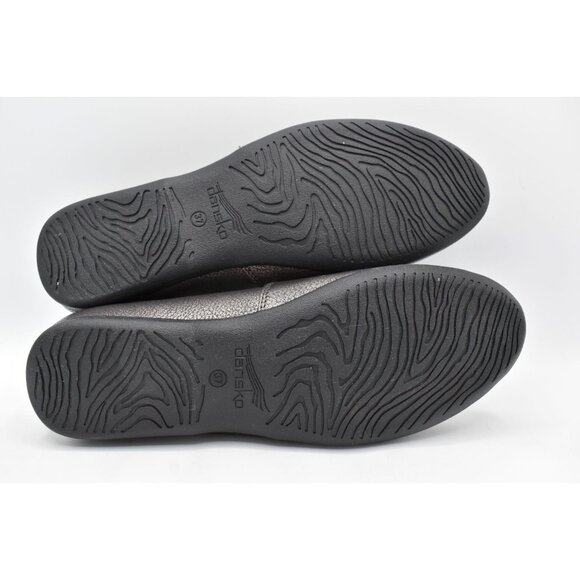 Dansko Womens Size EU 37 US 6.5-7 Larisa Metallic Pewter Leather Slip On Loafers - Picture 9 of 16